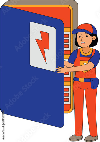 woman electrician profession