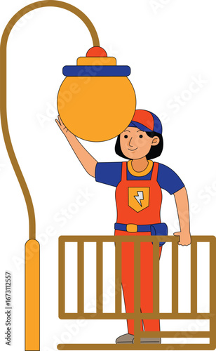woman electrician profession