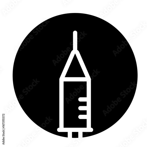 Injection Vector Glyph Icon Design