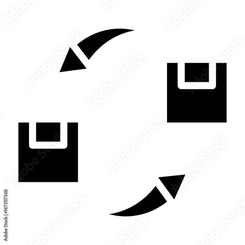 Import Arrow Vector Glyph Icon Design