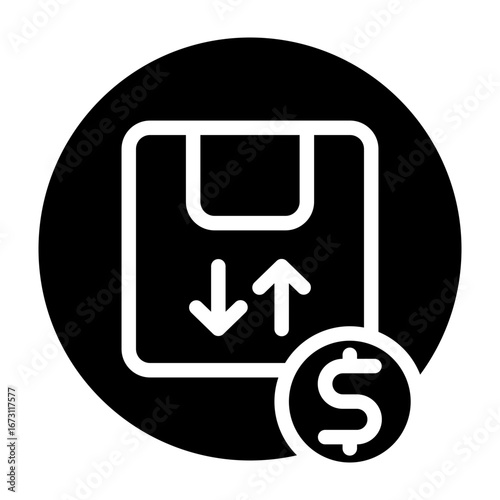 Import Duty Vector Glyph Icon Design