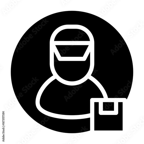 Handover Cargo Vector Glyph Icon Design