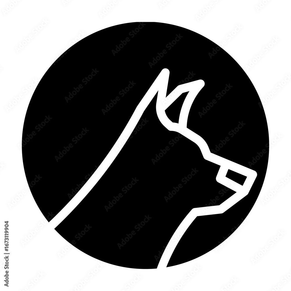 Obraz premium Guard Dog Icon Vector Glyph Icon Design