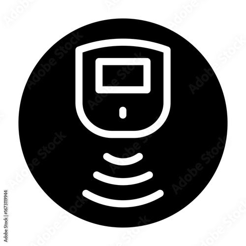 Infrared Detector Vector Glyph Icon Design