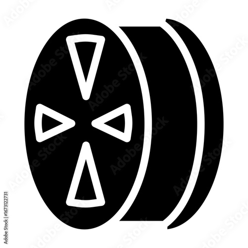 Alloy Rim Vector Glyph Icon Design