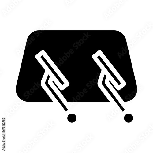 Car Wipers Vector Glyph Icon Design