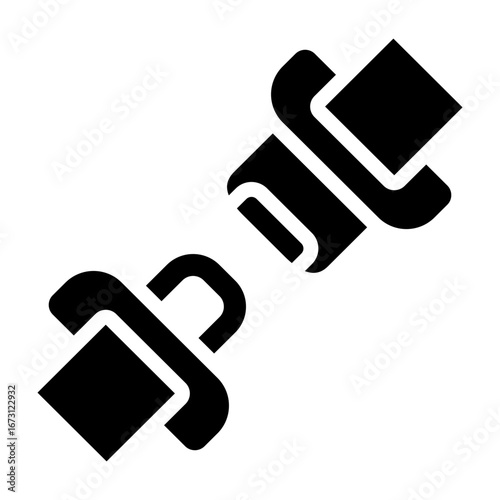 Seat Belt Vector Glyph Icon Design