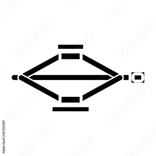 Car Jack Vector Glyph Icon Design