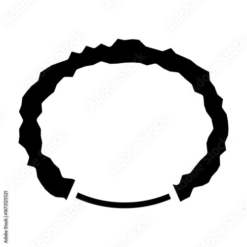 Hair Tie Vector Glyph Icon Design