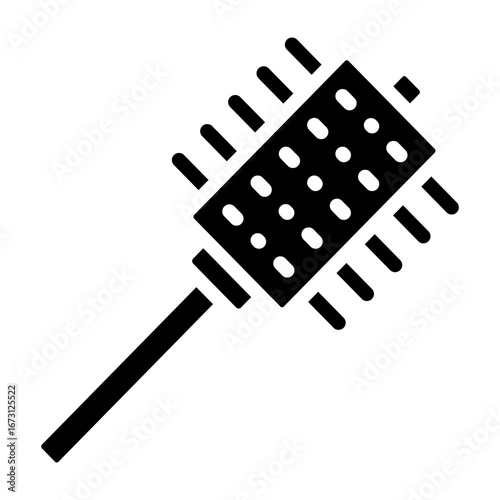 Hair Brush Vector Glyph Icon Design