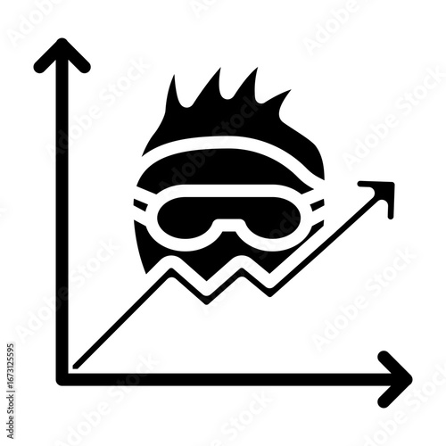 Trendy Look Vector Glyph Icon Design