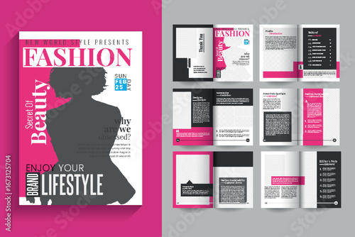 New style & exclusive fashion brochure template. luxury fashion project brochure magazine