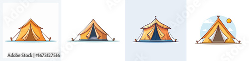tent vector pack in contemporary style with balanced composition.