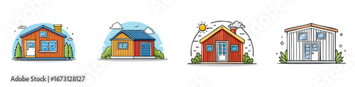 containerhome vector pack in contemporary style with balanced composition.