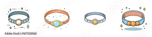 bracelet vector pack in contemporary style with balanced composition.