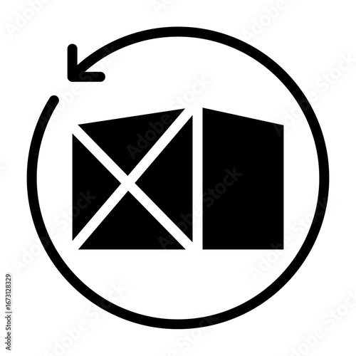 Return Package Vector Glyph Icon Design