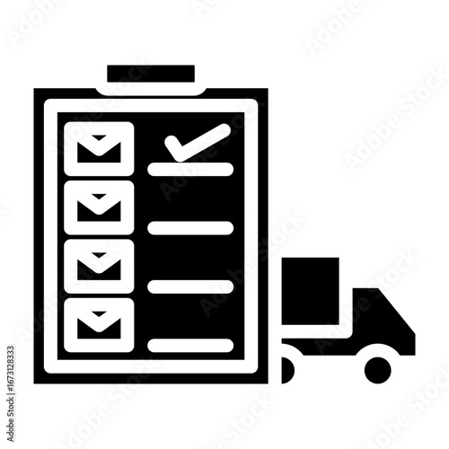 Delivery Manifest Vector Glyph Icon Design