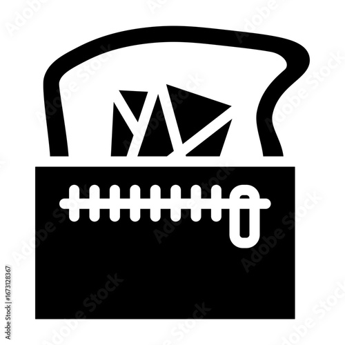 Mailbag Vector Glyph Icon Design
