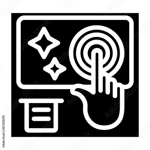 SelfService Kiosk Vector Glyph Icon Design