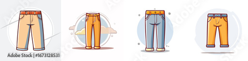 pants vector pack in contemporary style with balanced composition.