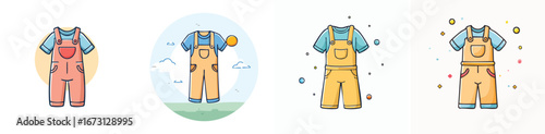 romper vector pack in contemporary style with balanced composition.