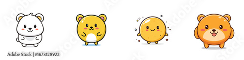 bashful vector pack in contemporary style with balanced composition.