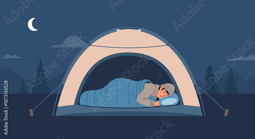 Peaceful Night's Sleep Under The Stars: Camping Adventure in Nature's Embrace