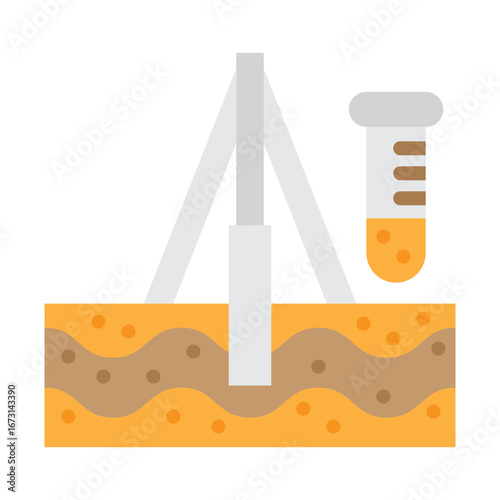 Soil Testing Vector Flat Icon Design