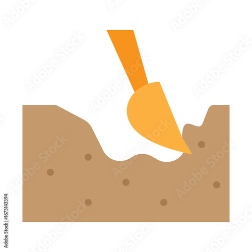 Excavation Vector Flat Icon Design