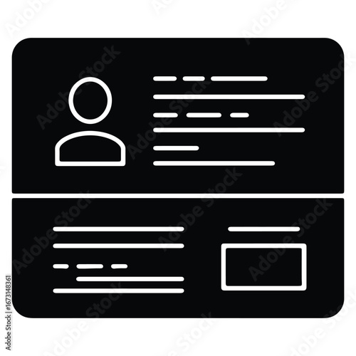 Identification card design for business and security purposes showcasing essential information and personal details and digital footprint