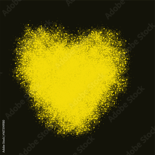 heart sparkle yellow glittering shape useful for your projects
