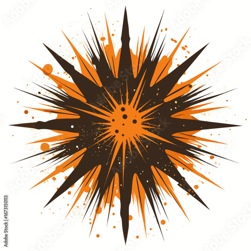 Sharp Ink Burst Vector