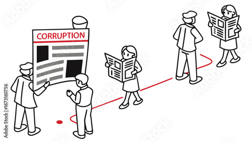 Corruption News Dissemination: Public Reading Newspapers, Information Flow & Social Awareness