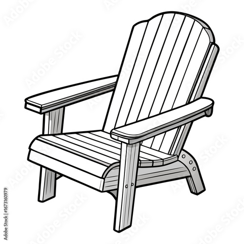 wooden chair isolated on white