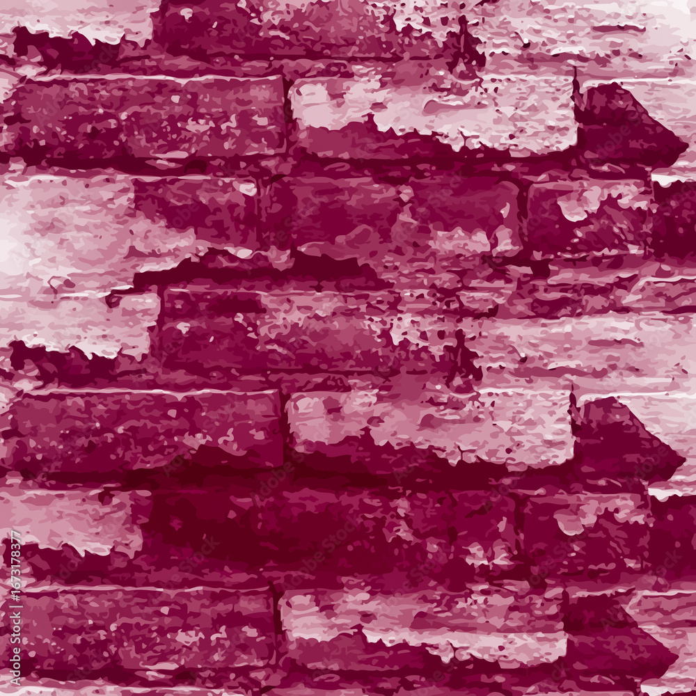 Obraz premium Weathered red brick wall with a textured, grunge surface