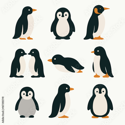 Penguin Collection Illustration for Kids