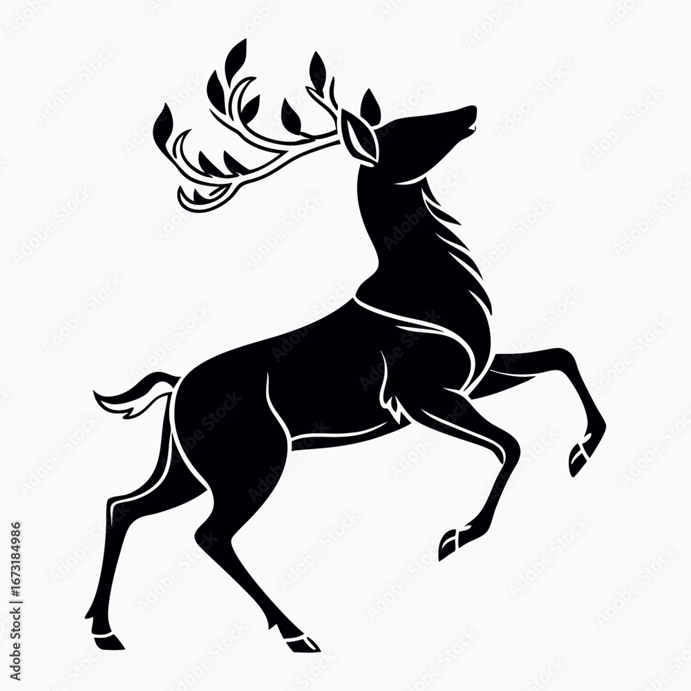Obraz premium Deer Silhouette Graphic Design