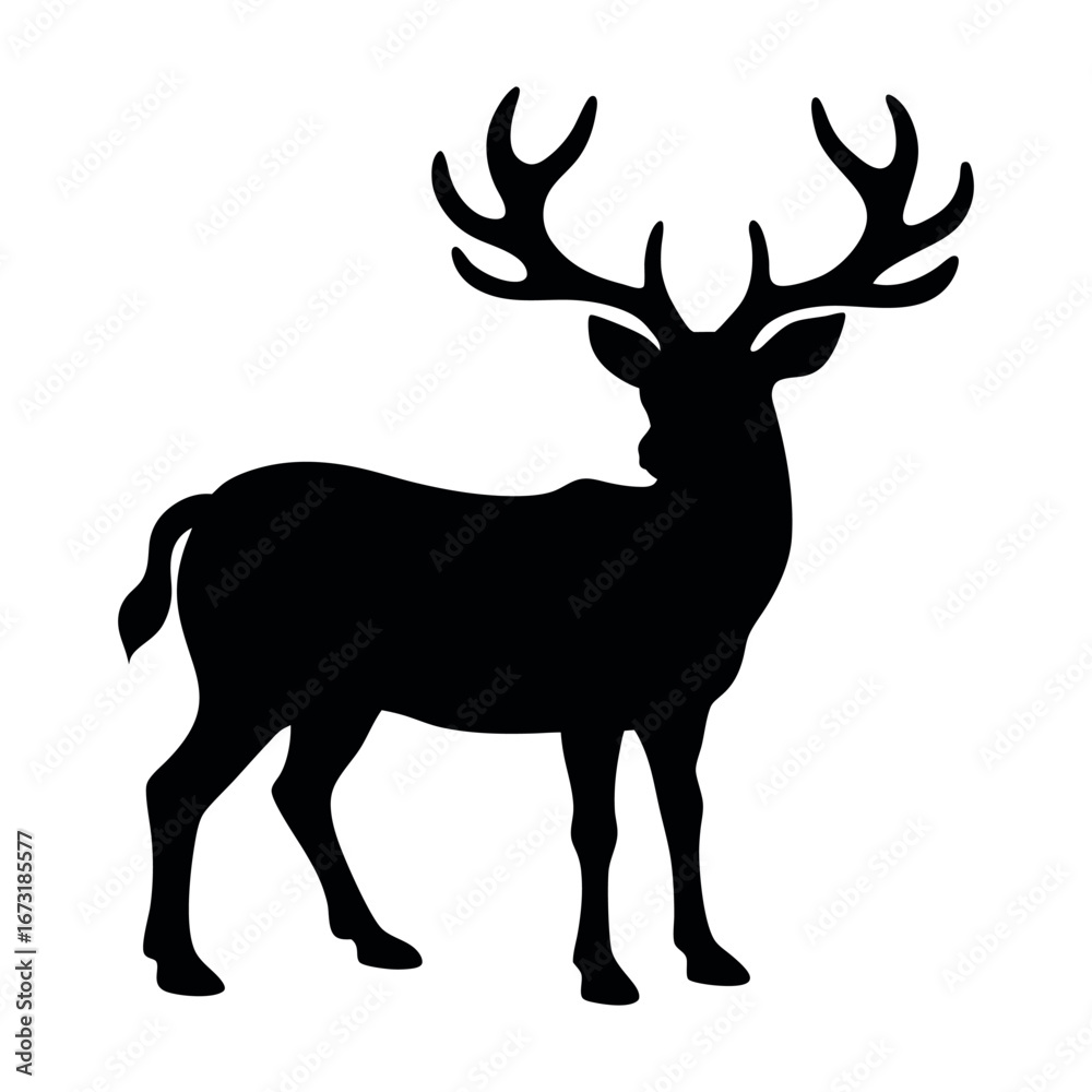 Fototapeta premium Deer Silhouette Graphic Design