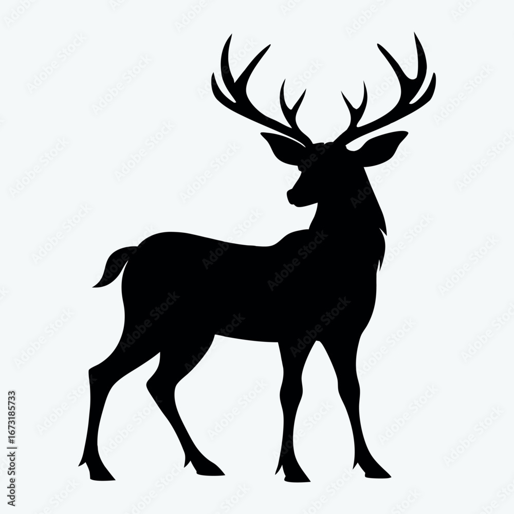 Obraz premium Deer Silhouette Graphic Design