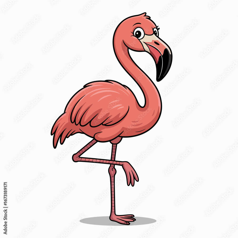 Fototapeta premium pink flamingo vector