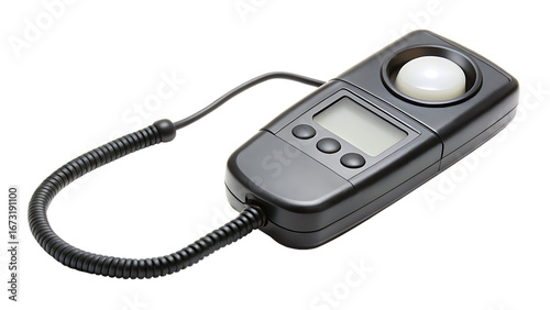 Light Meter Device for Measuring Illuminance on Transparent Background