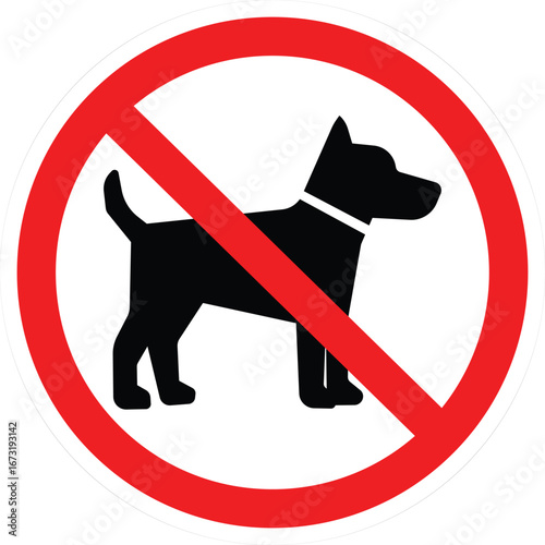 No Dogs Allowed Sign, vector ,Right symbol