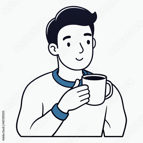 Man drinking tea 