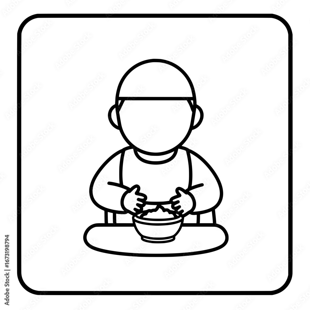 Obraz premium Person mixing ingredients in a bowl with transparent background