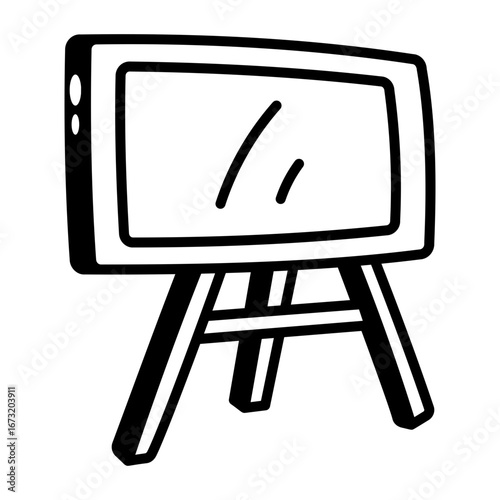 A hand drawn style icon showing a whiteboard
