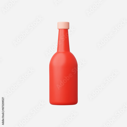 3d Realistic Bottle icon vector Illustration