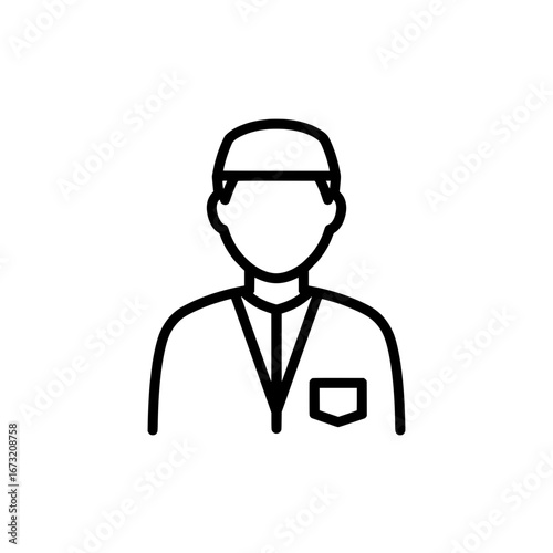 Doctor with stethoscope outline