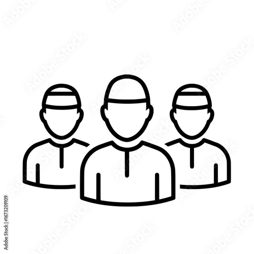 Medical team of healthcare professionals with transparent background