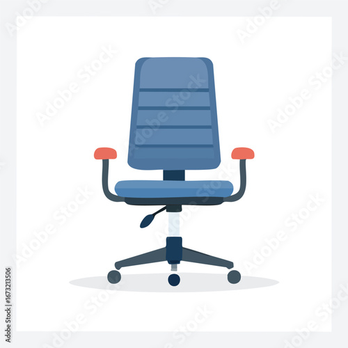Modern Blue Office Chair, Ergonomic Design