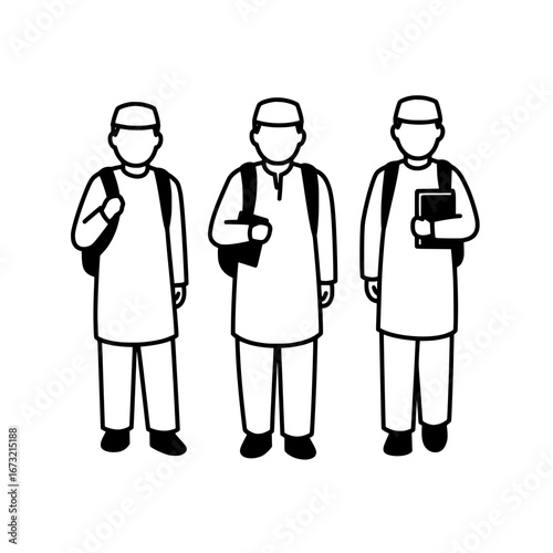 Three medical professionals with transparent background
